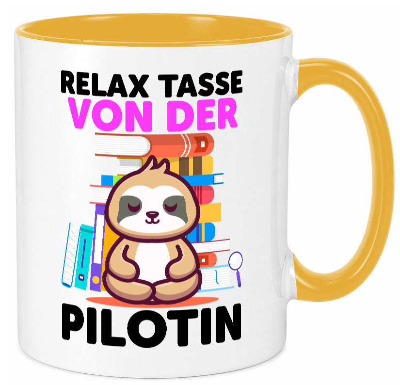 Relax Tasse: Pilotin | Definition Piloten lustiger Spruch Geschenk Humor