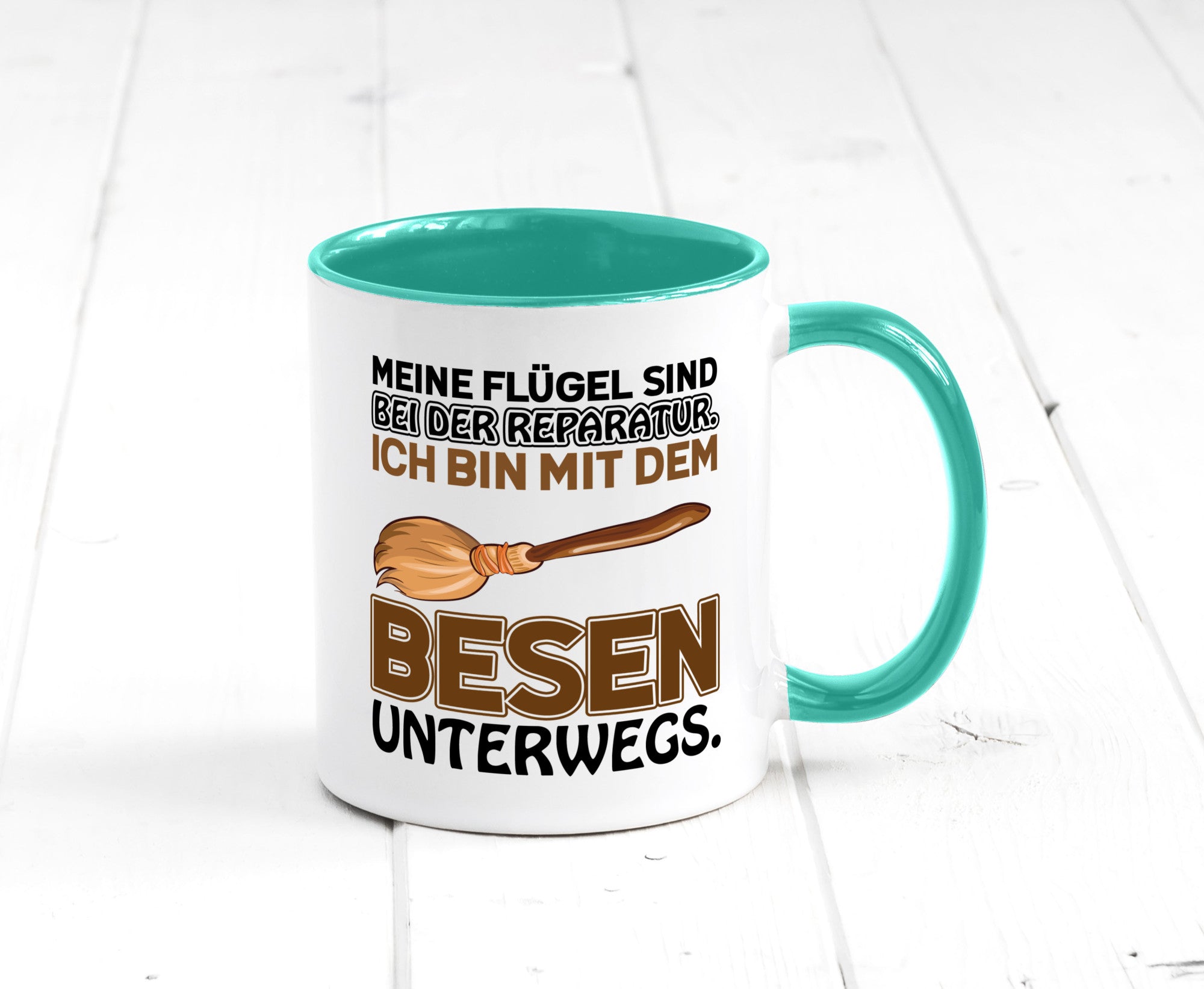 Flügel Reperatur lustig Humor Geschenkidee Geschenk Tasse