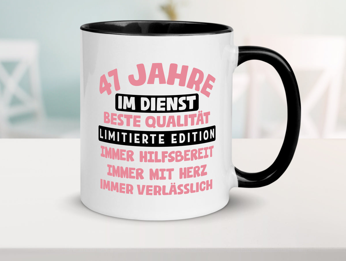 47 Jahre im Dienst | Jubiläum Arbeit v11 Geschenkidee Kollegen Büro Humor Tasse