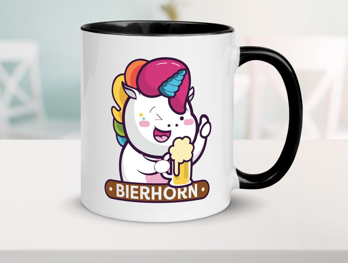 Bierhorn | Einhorn Bierglas Geschenk Humor Geschenkidee lustiger Spruch Tasse