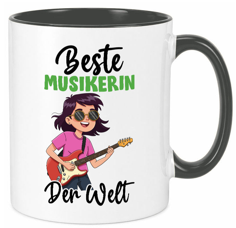 Beste Musikerin | Musik Musikantin v2 Geschenkidee Humor Tasse