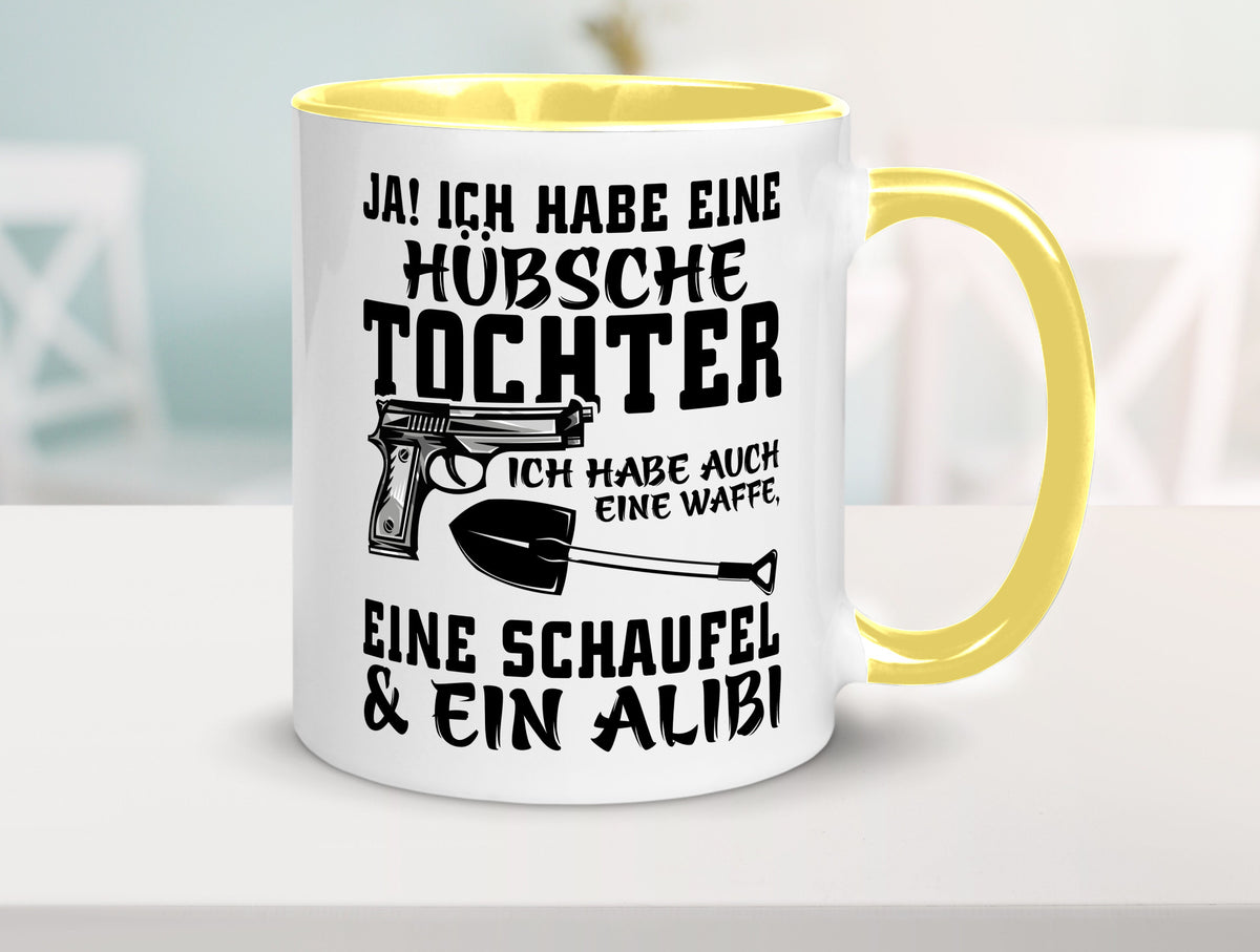 Hübsche Tochter Geschenk Familie Geschenkidee lustiger Spruch Tasse