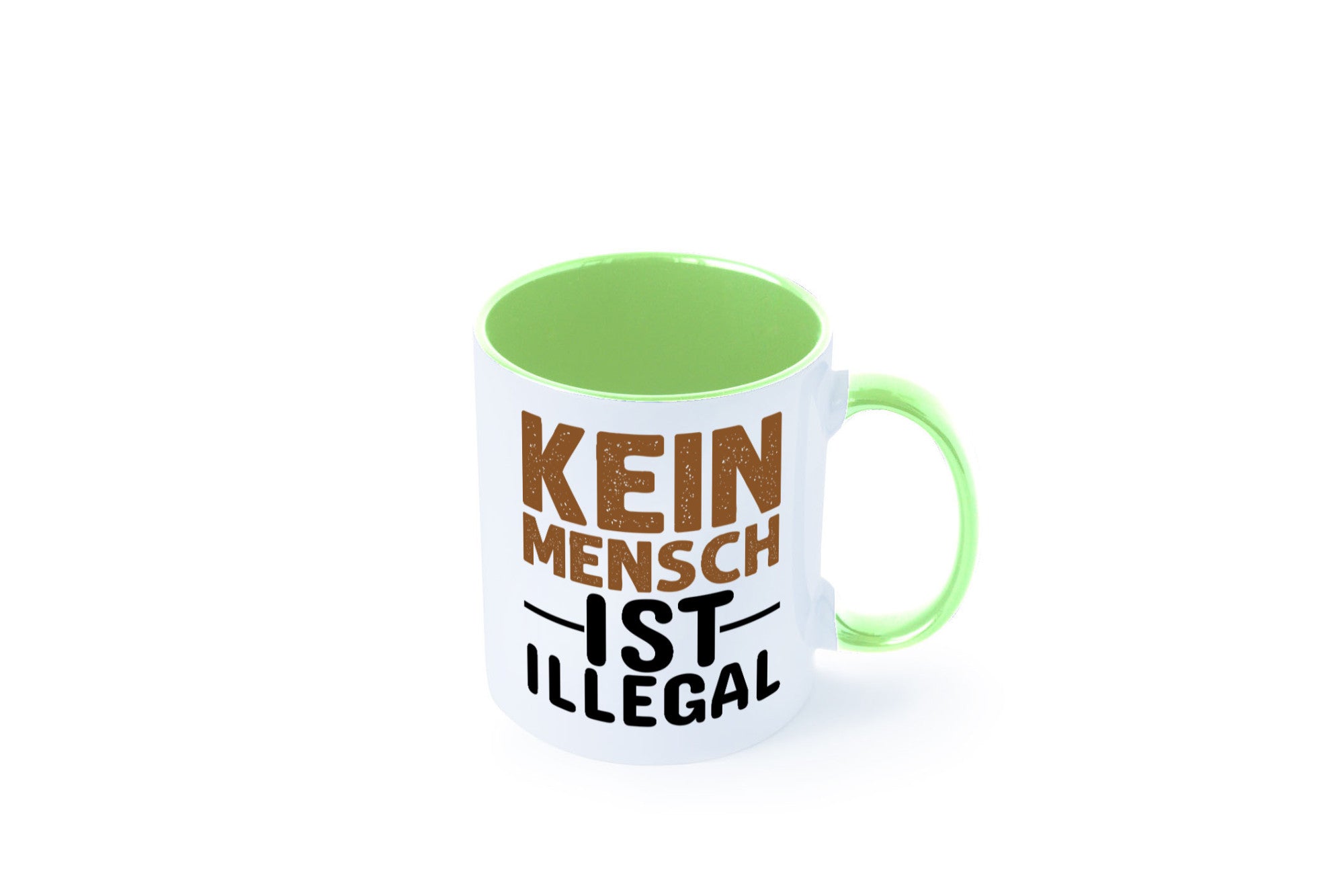 Kein Mensch ist illegal | Spruch Gleichberechtigung Humor Geschenkidee Tasse
