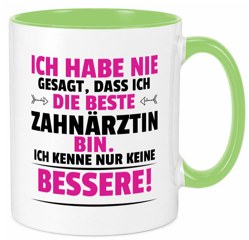 Die Beste Zahnärztin | Zahnmedizin Beruf lustig Arbeit Kollegen Büro Geschenk Tasse