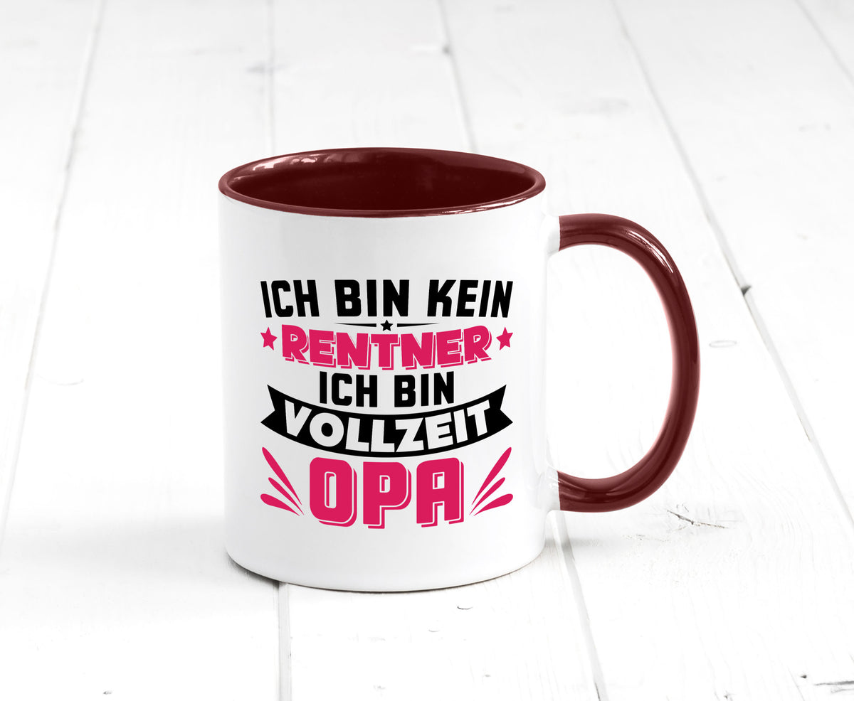 Ich bin vollzeit Opa | Rentner Ruhestand Großvater v2 Humor Familie Tasse