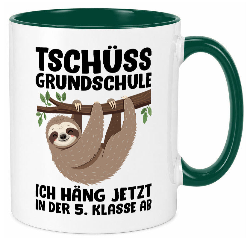 Tschüss Grundschule ich häng jetzt in der 5. Klasse ab Humor Geschenkidee Tasse