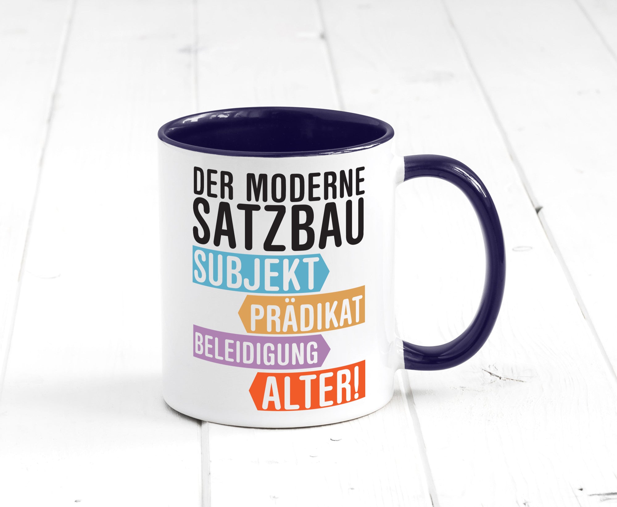 Moderner Satzbau | Lehrer Lehrerin Kollege lustig Arbeit Kollegen Büro Geschenk