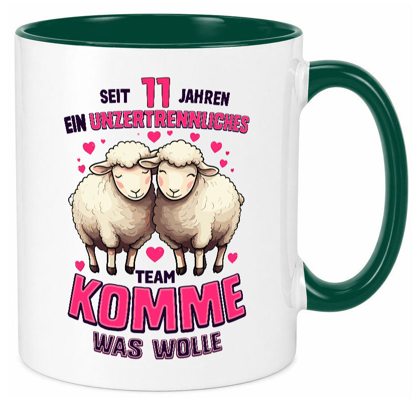11 Jahre Verheiratet | ein Team Ehepaar v2 Humor Geschenkidee Tasse