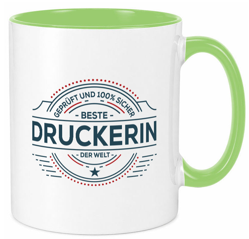 Geprüft und sicher: Druckerin | Druckerei Print Medien lustig Humor