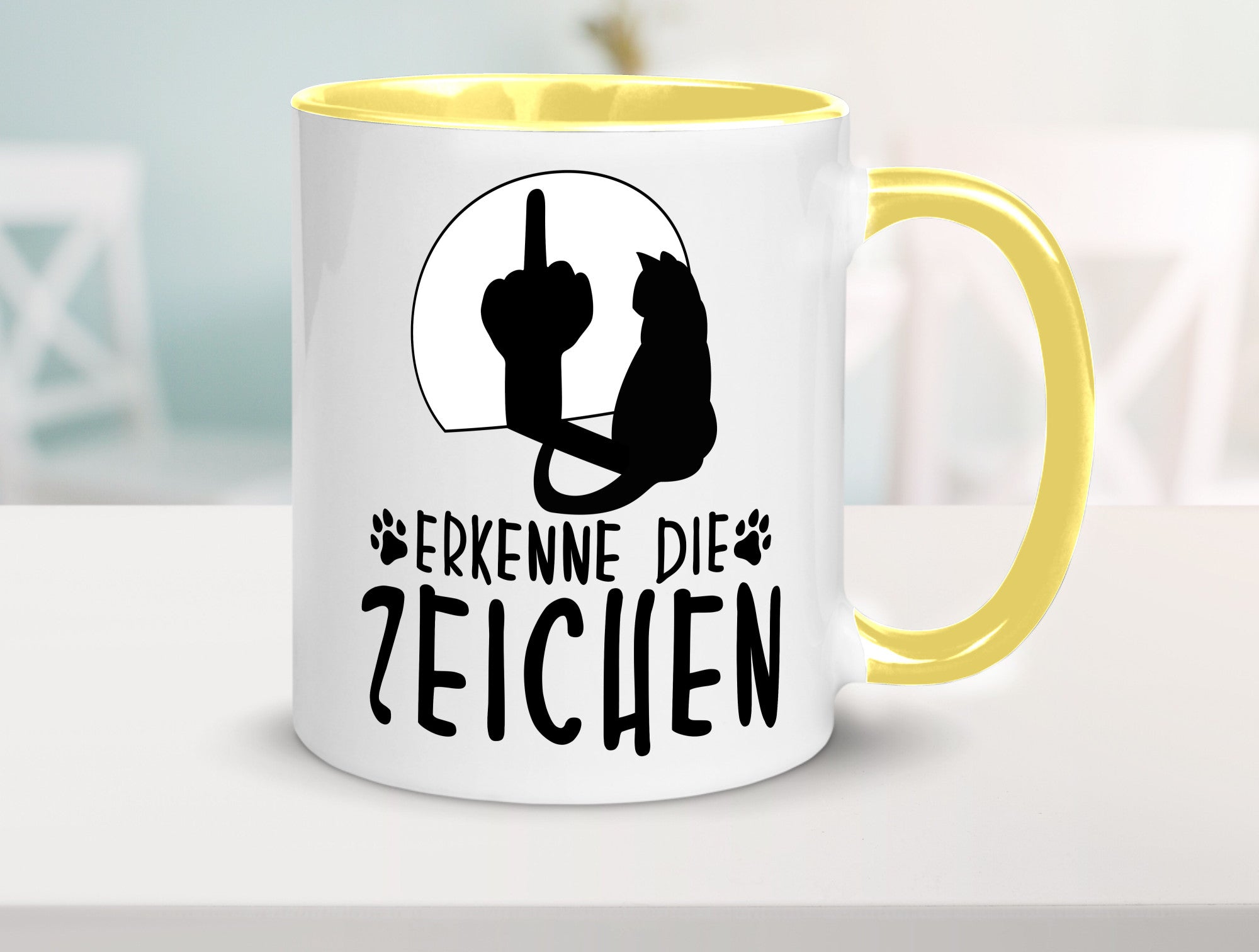 Erkenne die Zeichen | Katze Humor Tierliebhaber Geschenkidee Tasse
