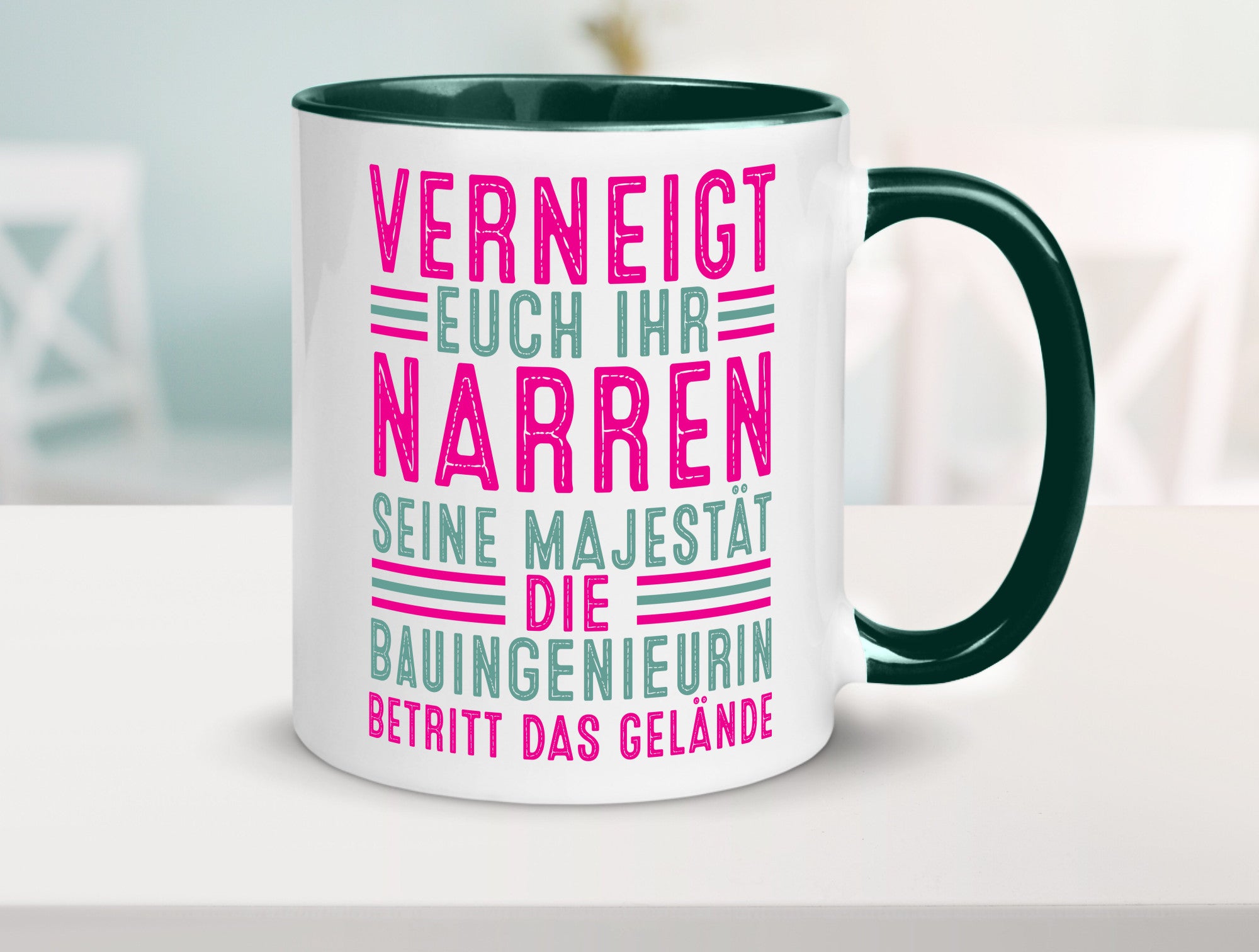 Verneigt euch: Bauingenieurin | Ingenieurin Geschenkidee Humor Tasse