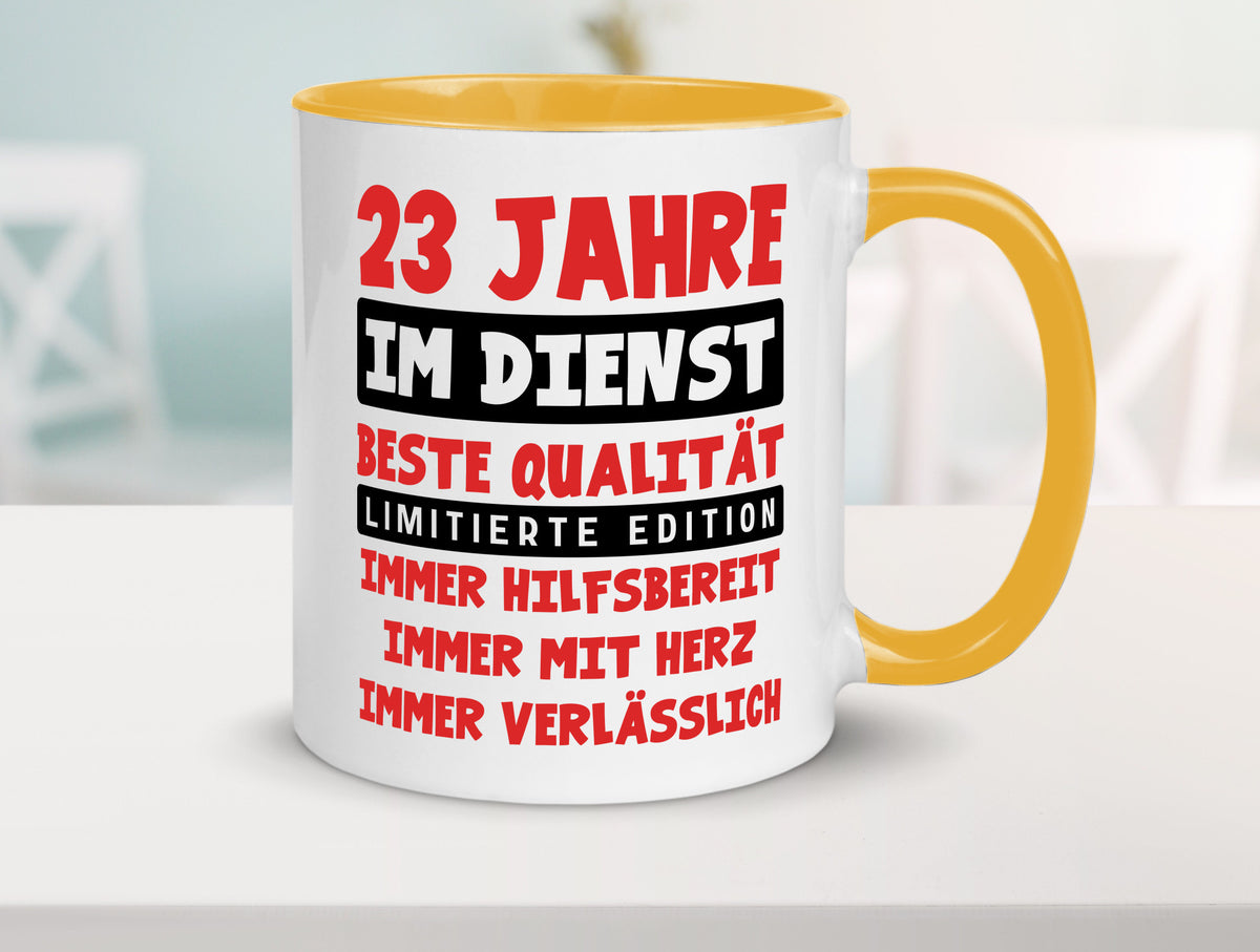 23 Jahre im Dienst | Jubiläum Arbeit v9 Humor Kollegen Büro Geschenkidee Tasse