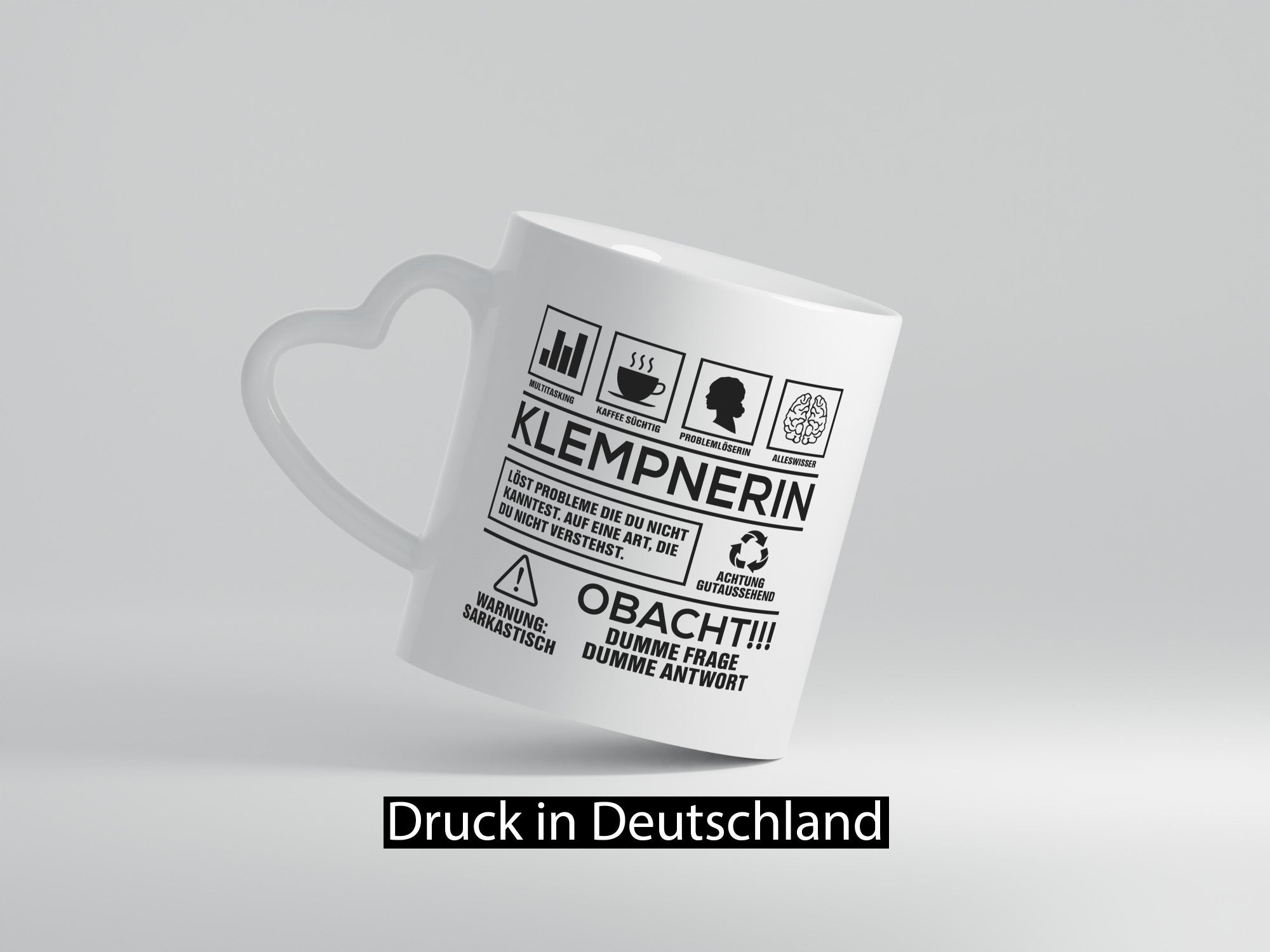 Achtung Probleme Klempnerin | Klempnerinnen Humor Geschenkidee Tasse