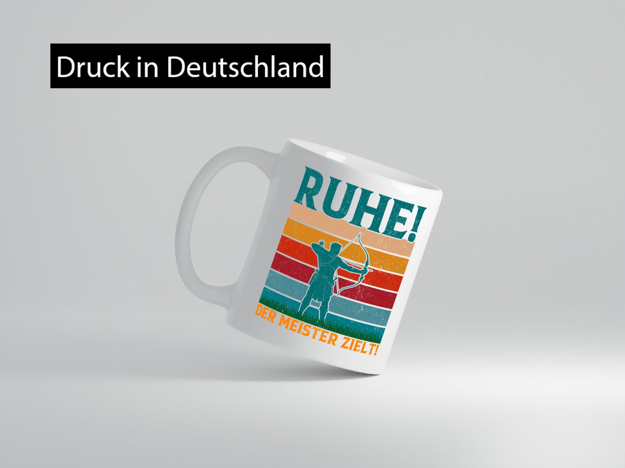 Ruhe der Meister Zielt | Bogenschießen Bogenschütze Geschenkidee Humor Tasse