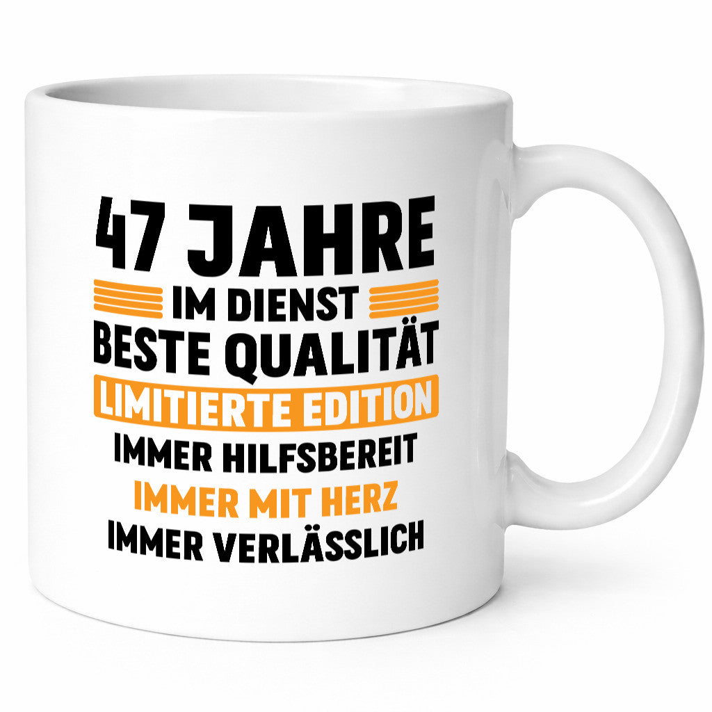 47 Jahre im Dienst | Jubiläum Arbeit v2 lustiger Spruch Geschenk Kollegen Büro