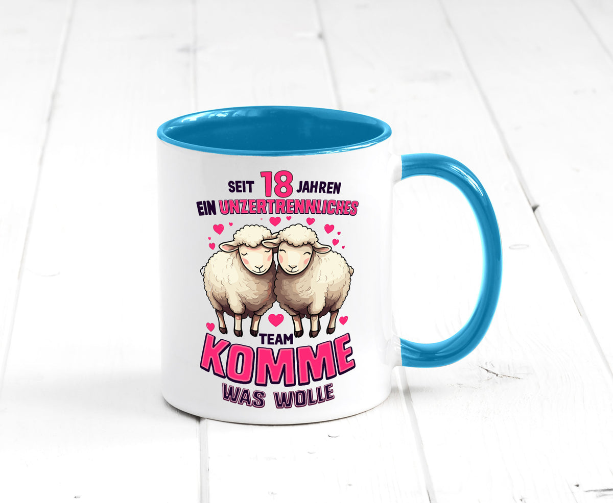 18 Jahre Verheiratet | ein Team Ehepaar v2 Geschenkidee Humor Tasse
