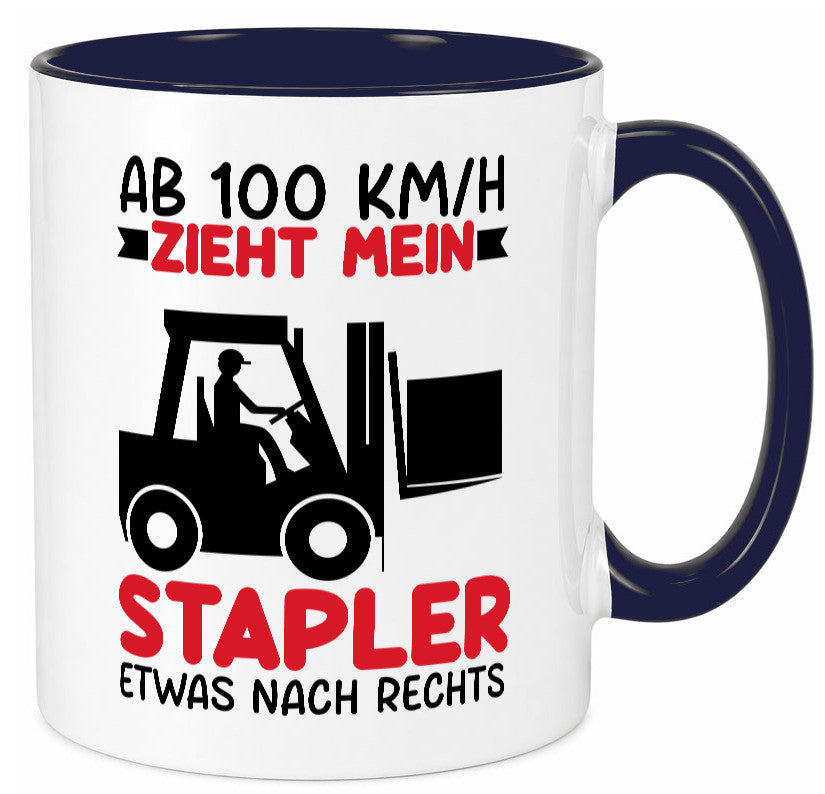 Stapler zieht nach Rechts | Staplerfahrer Arbeit Geschenkidee Kollegen Büro