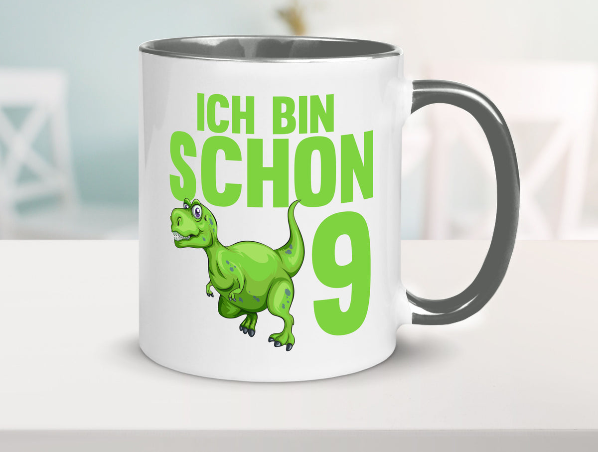 9. Geburtstag | 9 Jahre Dino Dinosaurier Geschenkidee Humor Tasse