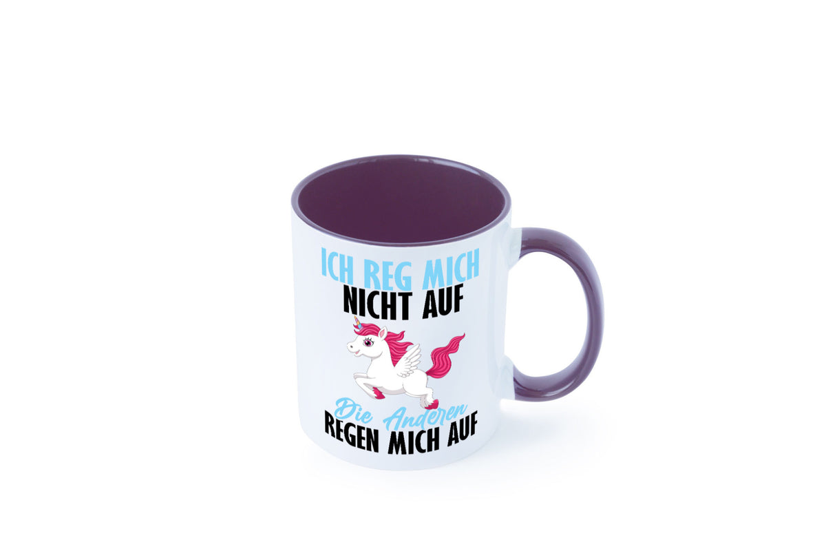 Ich reg mich nicht auf lustiger Spruch Geschenk Humor Geschenkidee Tasse