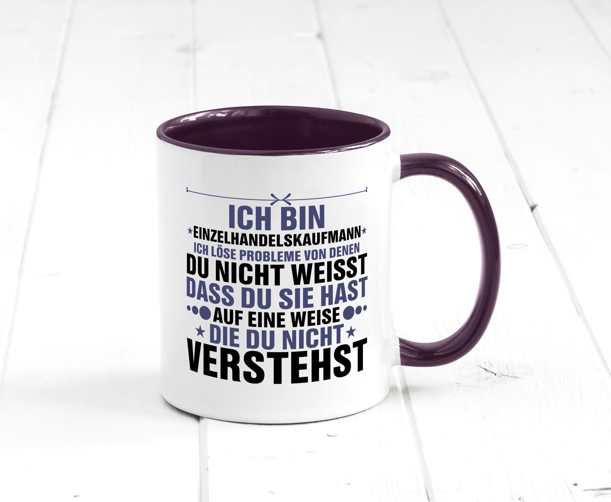 Löse Probleme: Einzelhandelskaufmann | Einzelhandel v2 Humor Geschenkidee Tasse