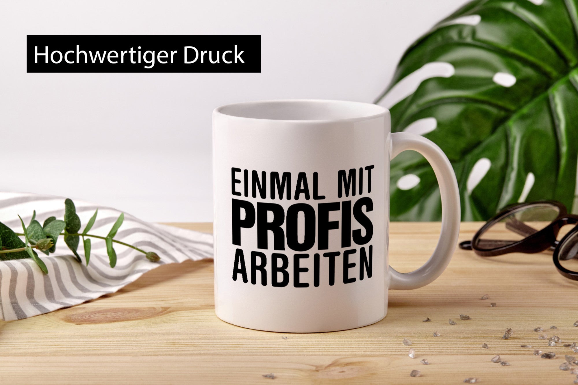 Mit Profis arbeiten | Arbeit Kollegen Sarkasmus Geschenkidee Büro Humor Tasse