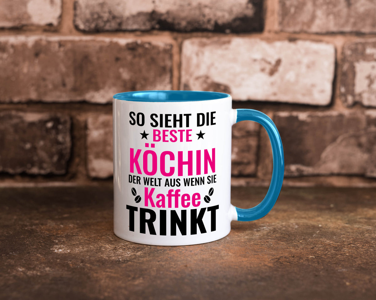 Kaffee trinkt: Köchin | Chefköchin Chefkoch Humor Arbeit Kollegen Büro Tasse