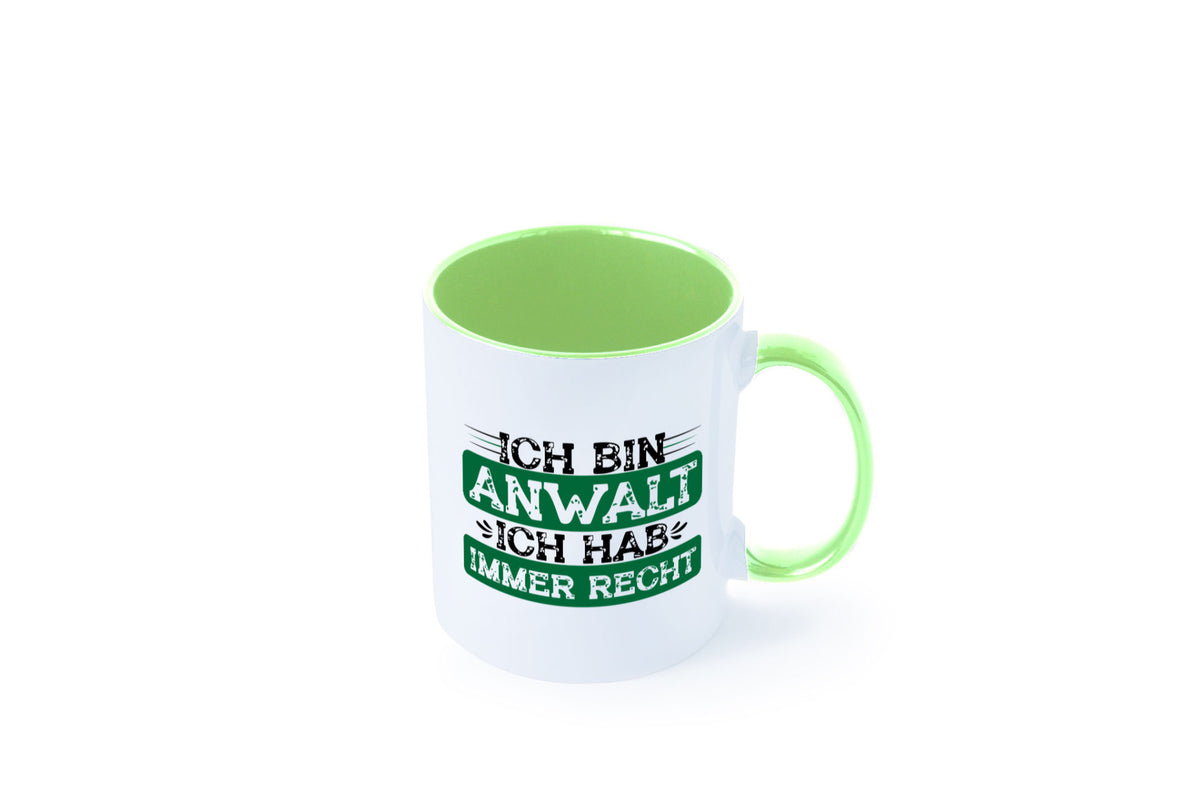Ich bin Anwalt habe immer Recht | Jura Humor Geschenkidee Tasse