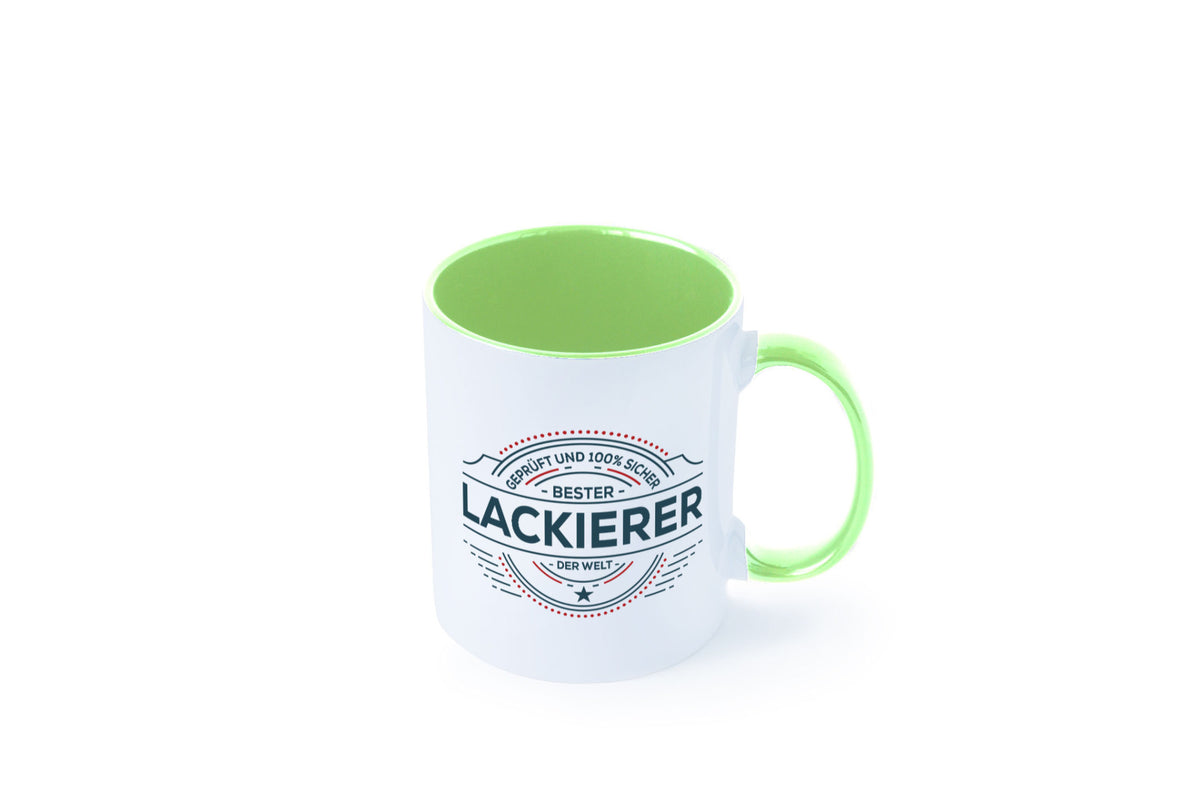 Geprüft und sicher: Lackierer | Definition lackieren Geschenk Humor Tasse