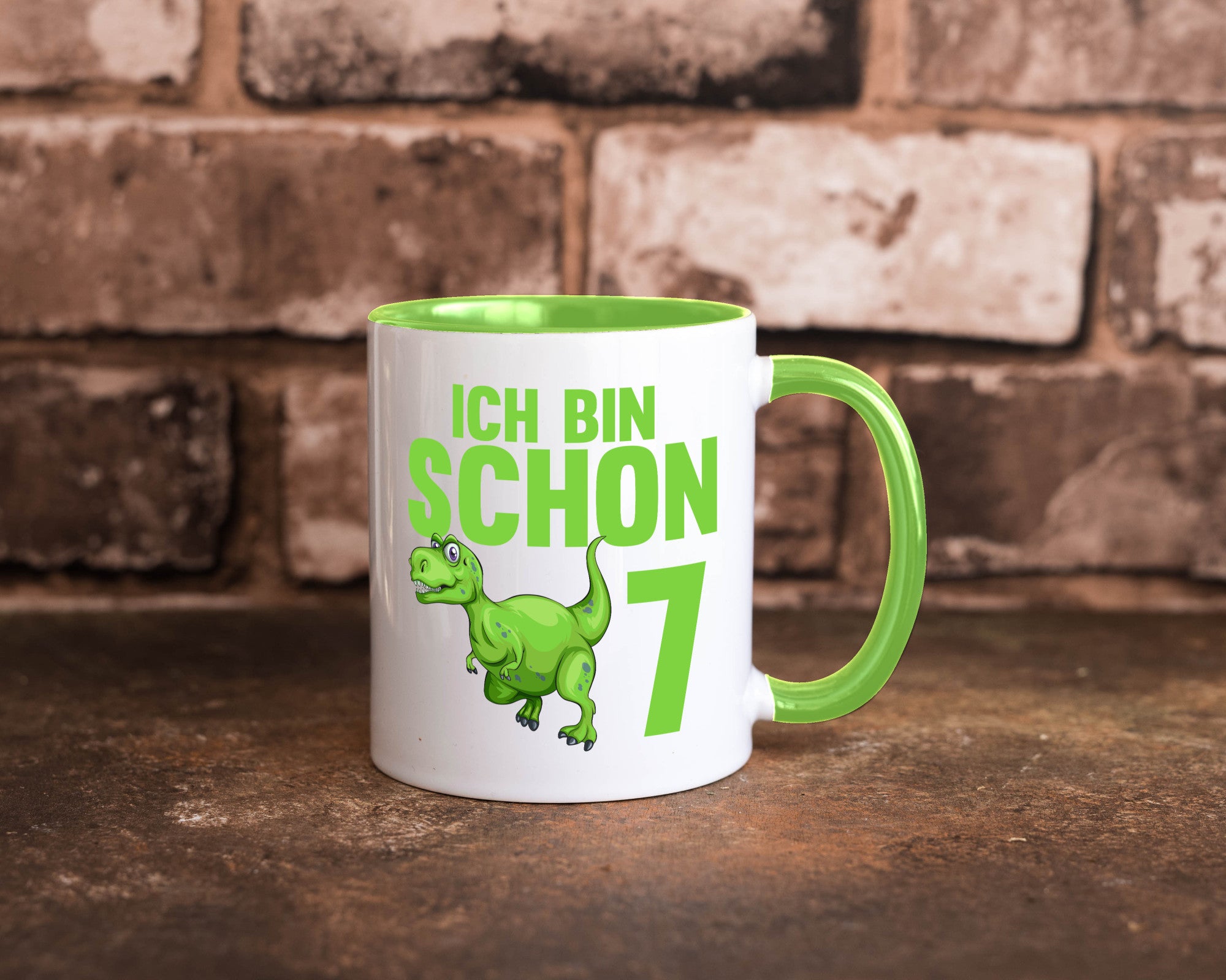 7. Geburtstag | 7 Jahre Dino Dinosaurier Humor Geschenkidee Tasse