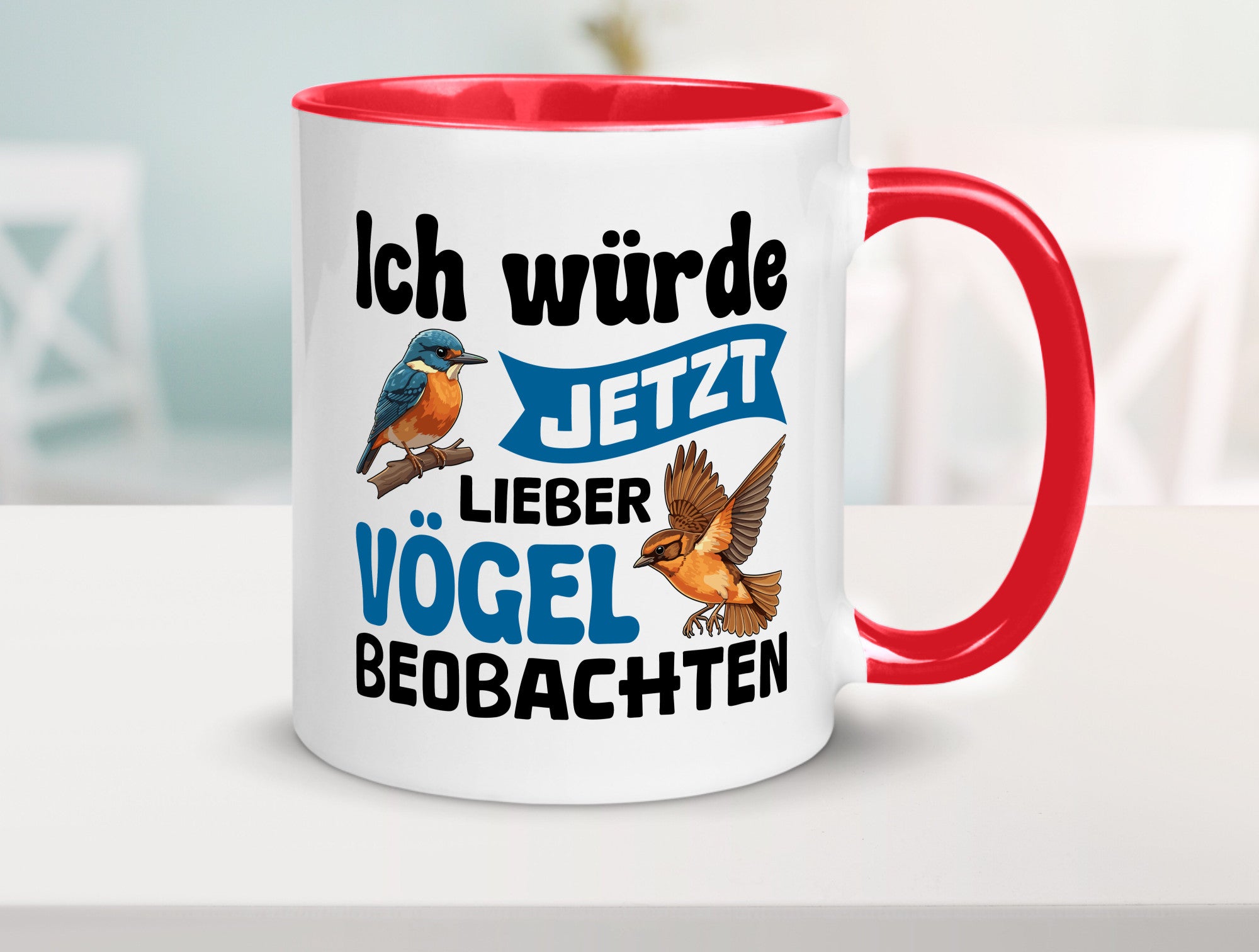 Vögel beobachten | Vogel lustig Humor Geschenkidee Geschenk Tasse
