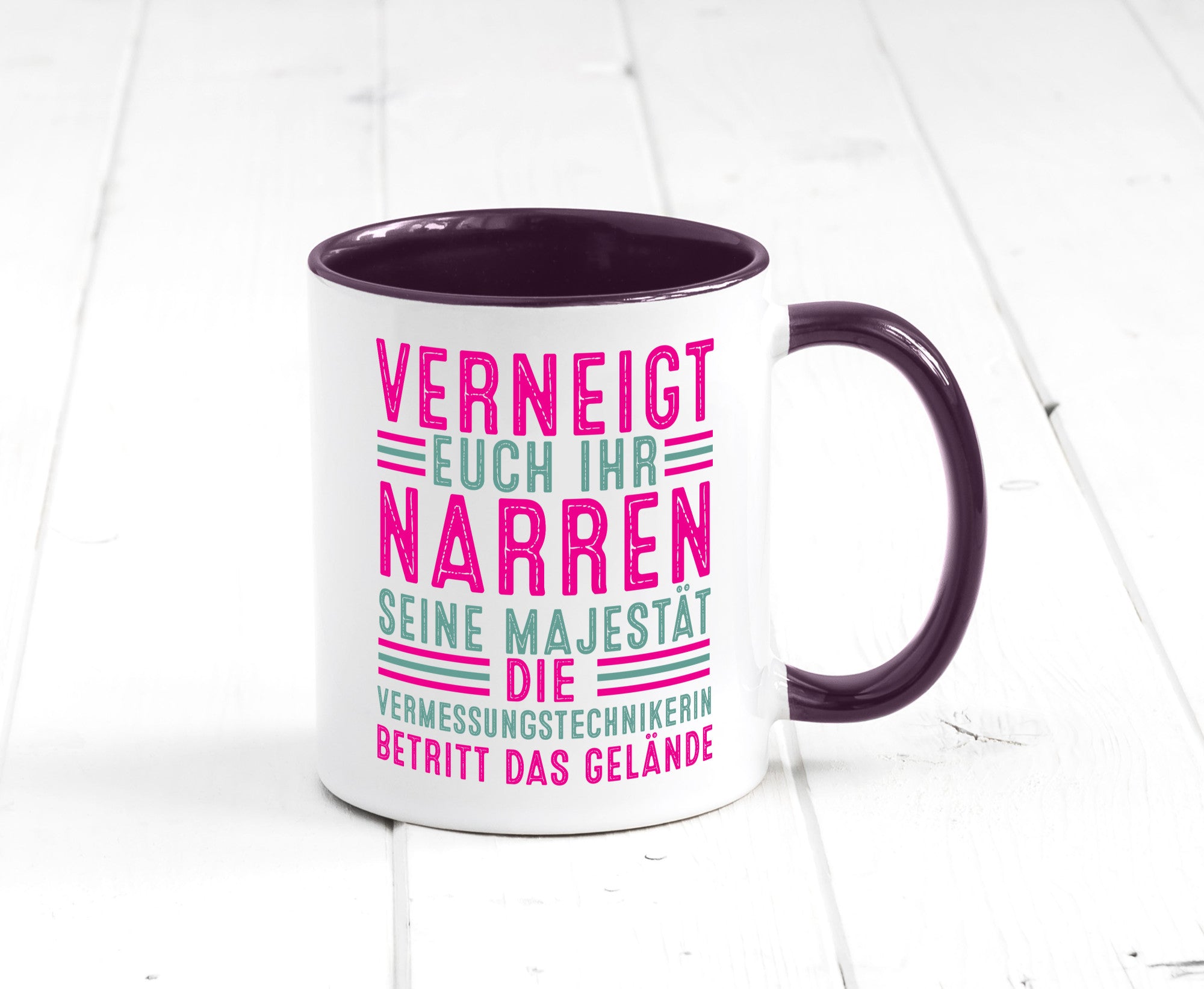Verneigt euch: Vermessungstechnikerin | Techniker Humor Geschenkidee Tasse
