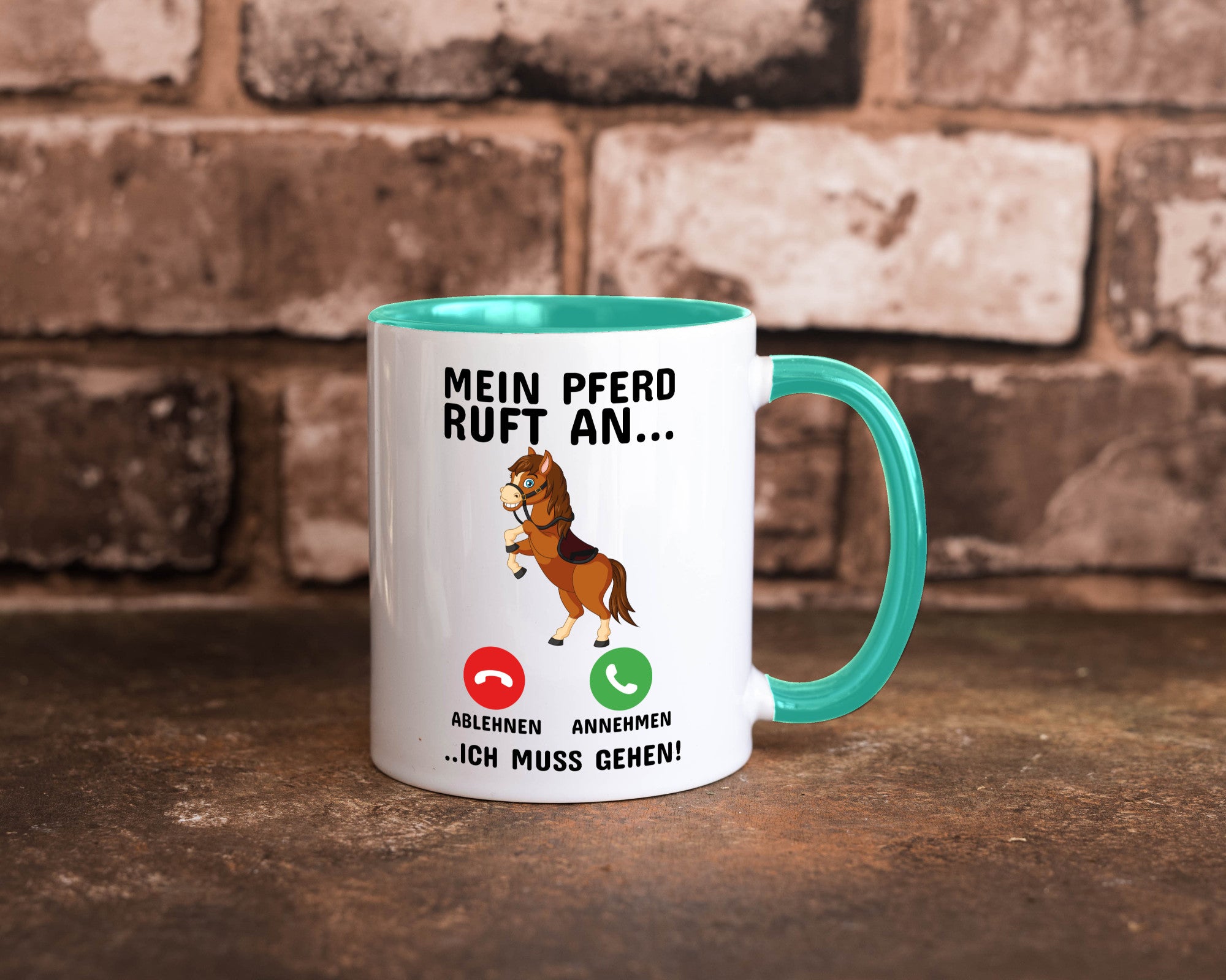 Mein Pferd ruft an Humor Geschenkidee Tasse