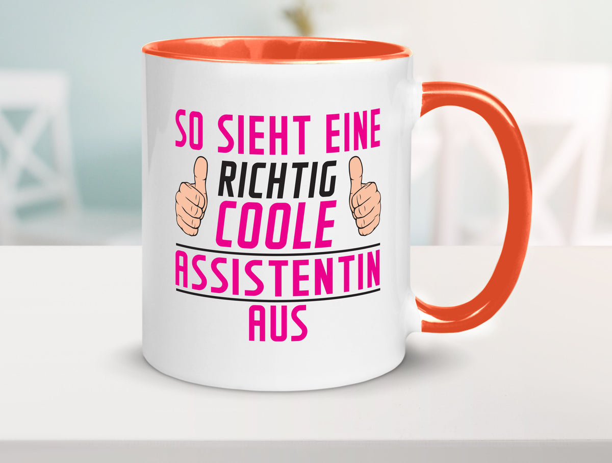 Richtig Coole Assistentin | Assistenz Hilfskraft lustig Humor Geschenkidee Tasse
