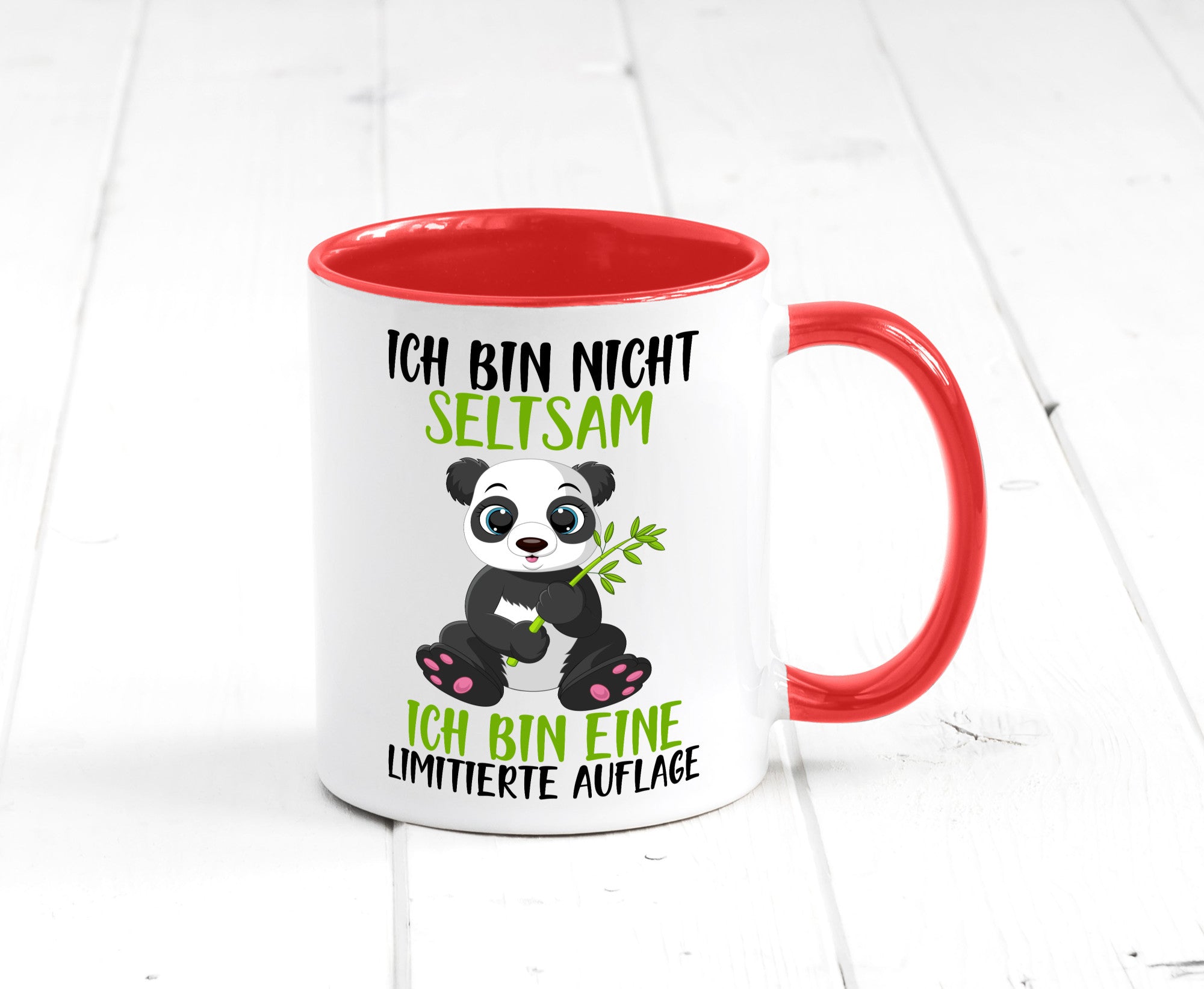 Ich bin nicht seltsam | süßer Pandabär lustiger Spruch Humor Geschenkidee Tasse