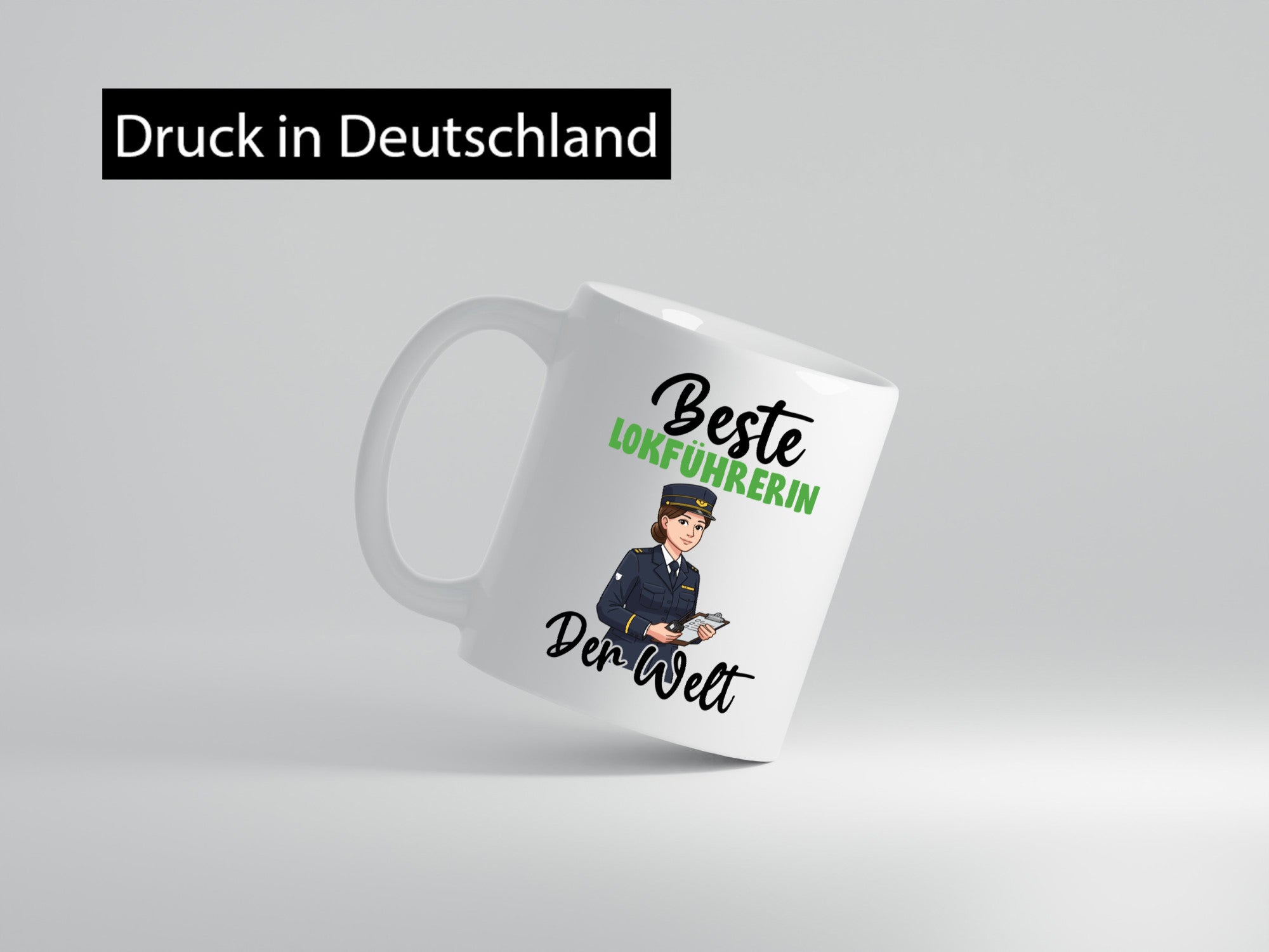 Beste Lokführerin | Zug Beruf v2 Humor Arbeit Kollegen Büro Geschenkidee Tasse