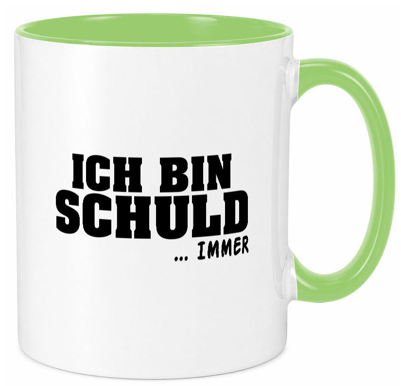 Ich bin Schuld | Schwarze Schaff lustig Humor Geschenkidee Geschenk Tasse
