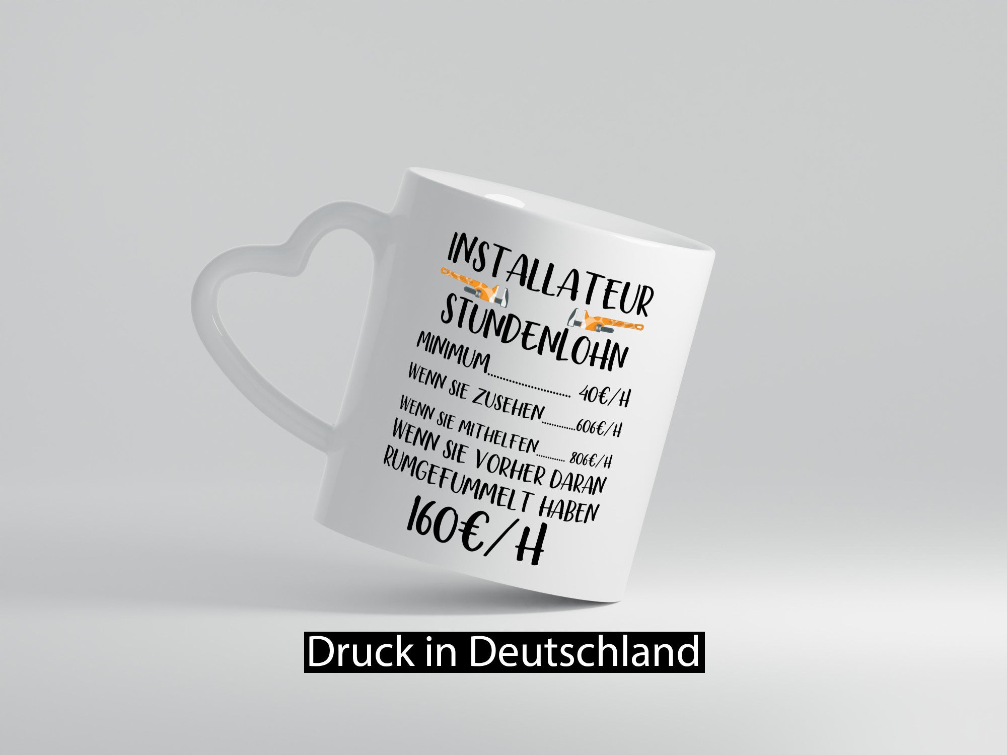 Installateur Stundenlohn | Klempner Geschenkidee Humor Tasse