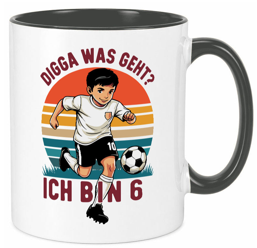 6 Geburtstag | Jahre Digga was geht ab Fußball lustiger Spruch Geschenk
