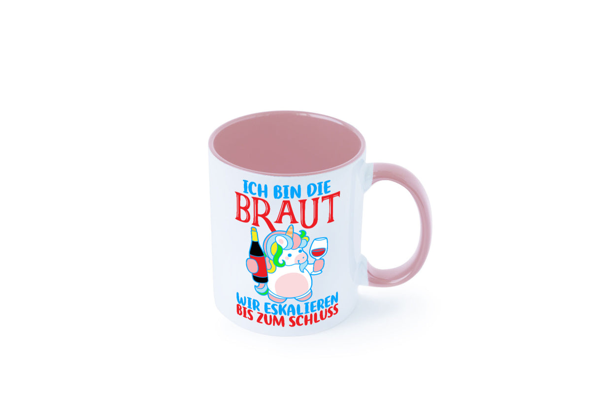 Junggesellinnenabschied | JGA Braut Einhorn Eskalation v2 lustig Humor Tasse