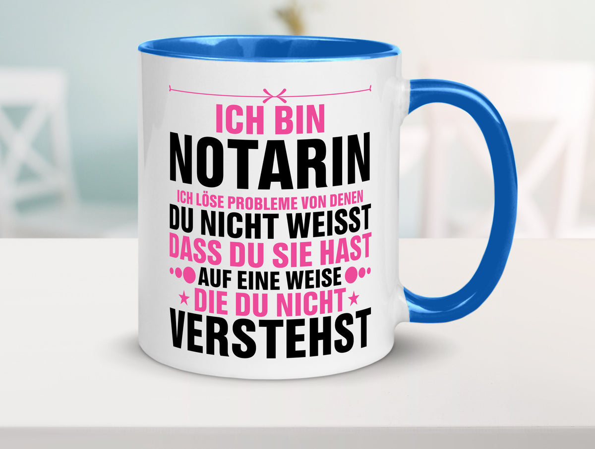 Löse Probleme: Notarin | Juristin v2 lustiger Spruch Geschenk Humor Tasse