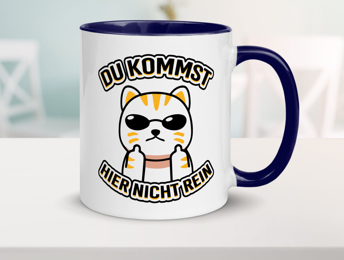 Du kommst hier nicht rein | Böse Katze Humor Tierliebhaber Geschenkidee Tasse