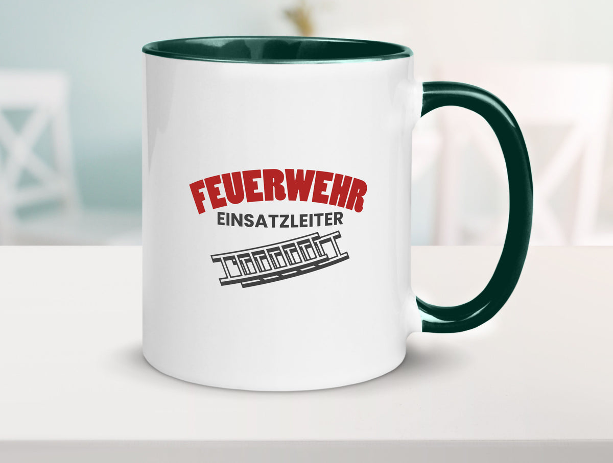 Feuerweher Einsatzleiter | Feuerwehrmann Feuerlöscher Geschenk Humor Tasse