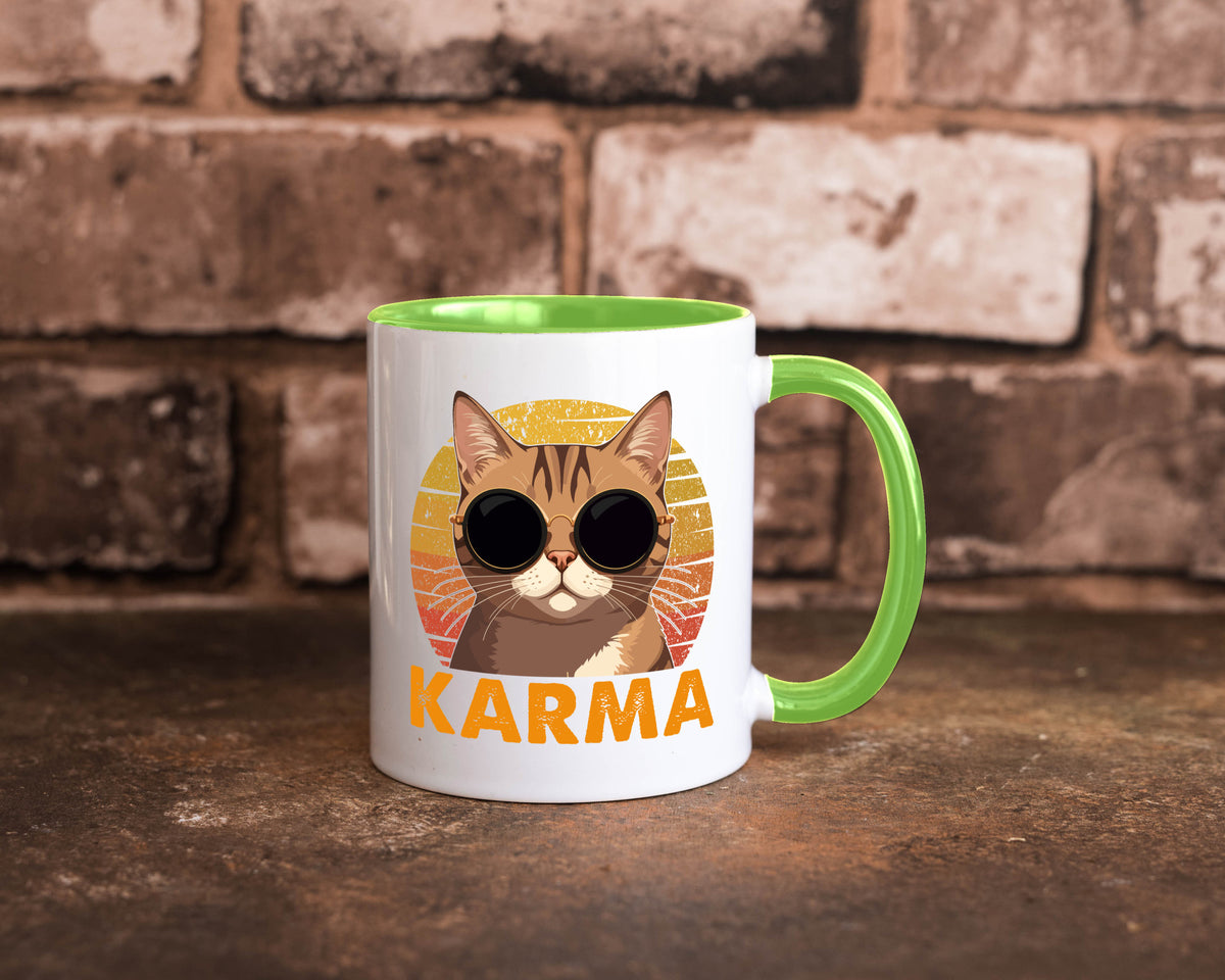Vintage Katze | Karna Coole lustiger Spruch Geschenk Tierliebhaber Humor Tasse