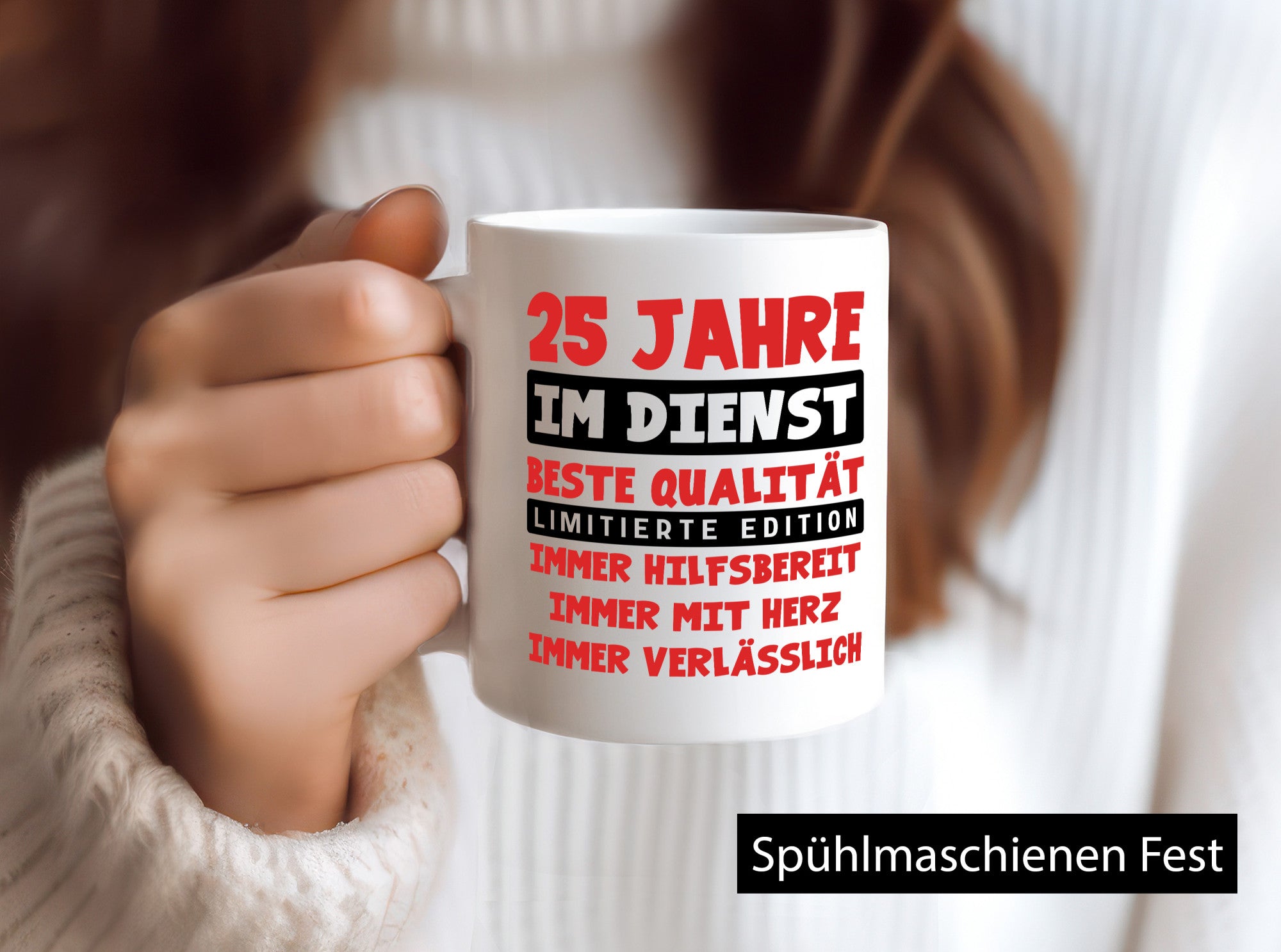 25 Jahre im Dienst | Jubiläum Arbeit v9 Geschenkidee Kollegen Büro Humor Tasse