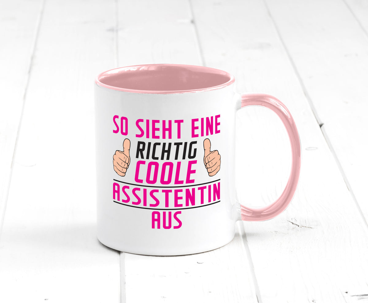 Richtig Coole Assistentin | Assistenz Hilfskraft lustig Humor Geschenkidee Tasse