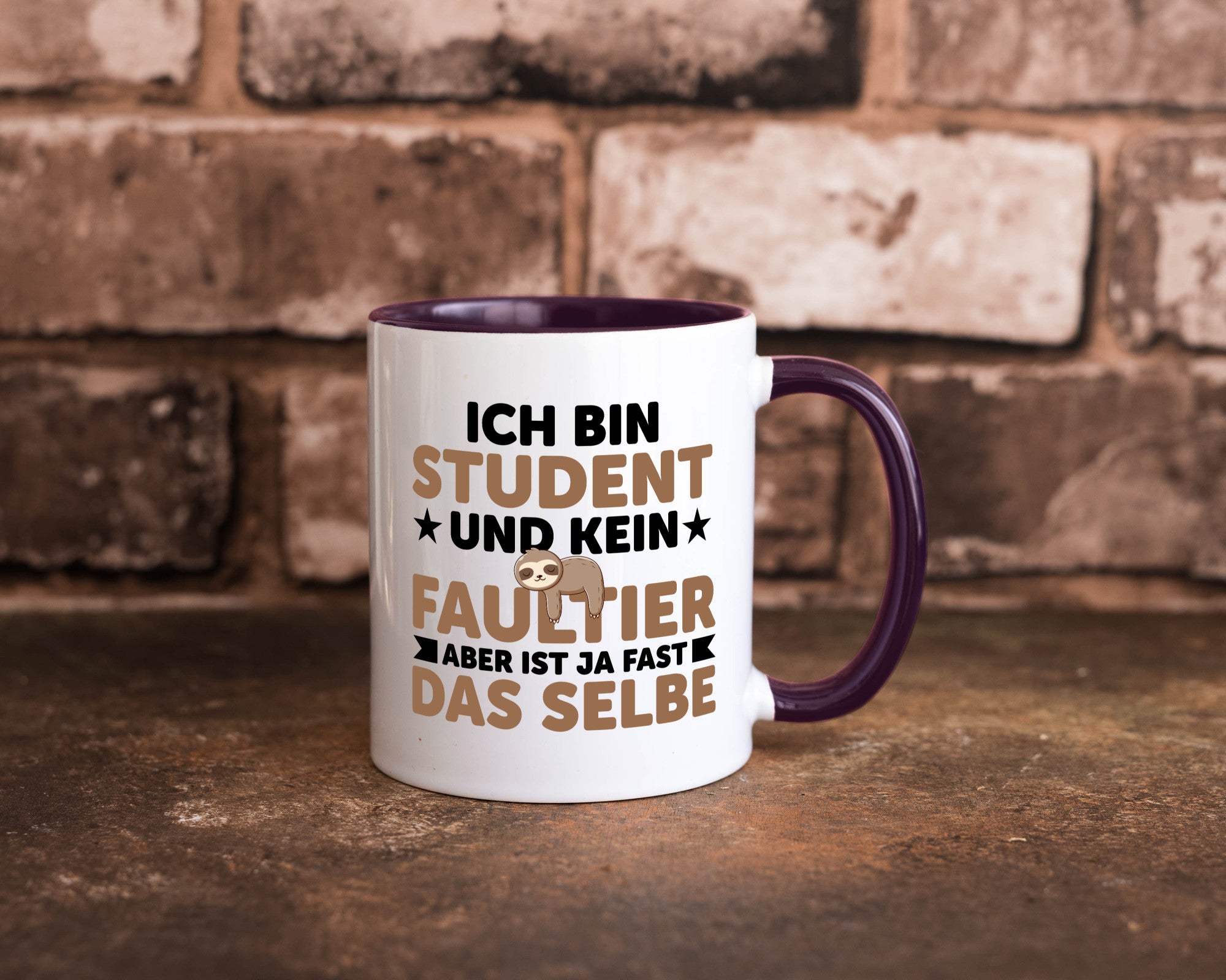 Ich bin kein Faultier: Student | Universität Uni Studium v2 lustiger Spruch