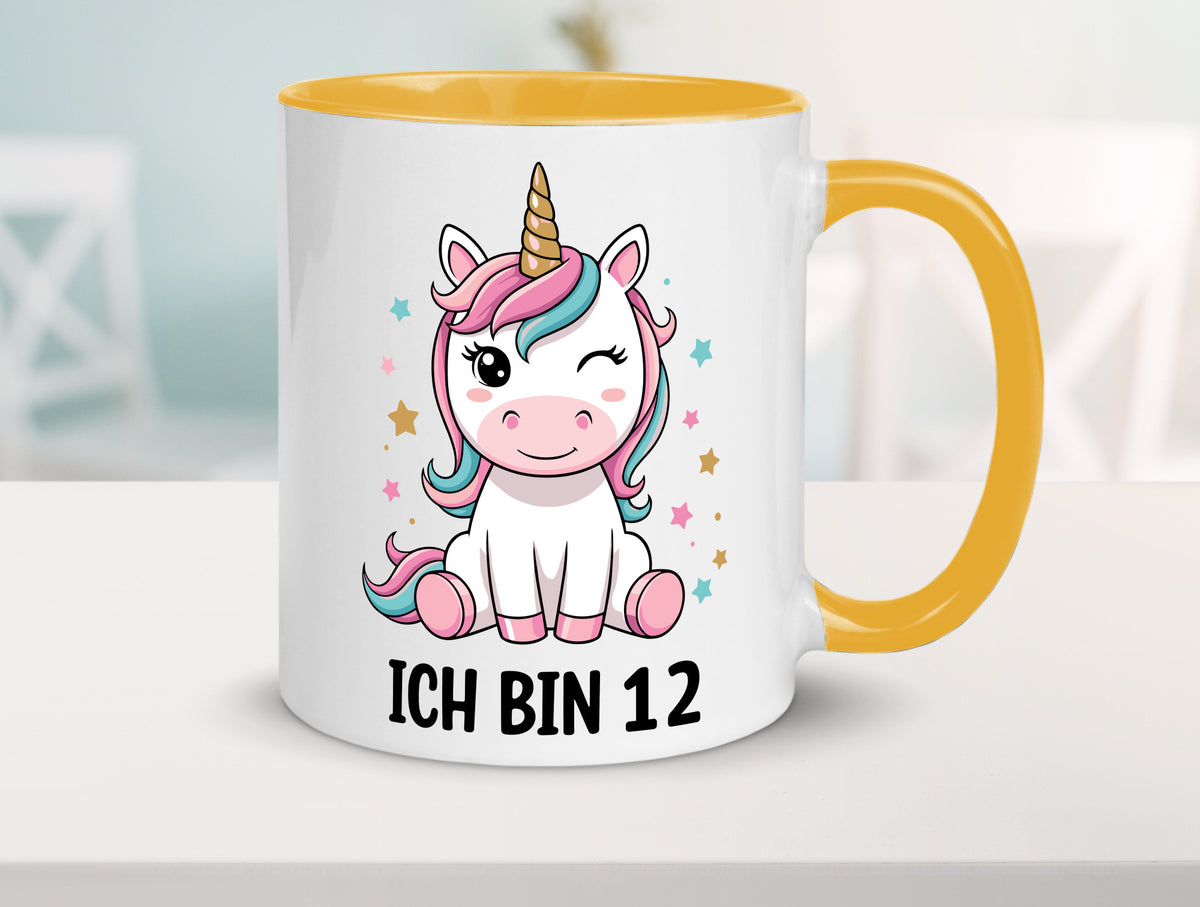12. Geburtstag | 12 Jahre Einhorn Mädchen lustig Geschenkidee Geschenk Tasse