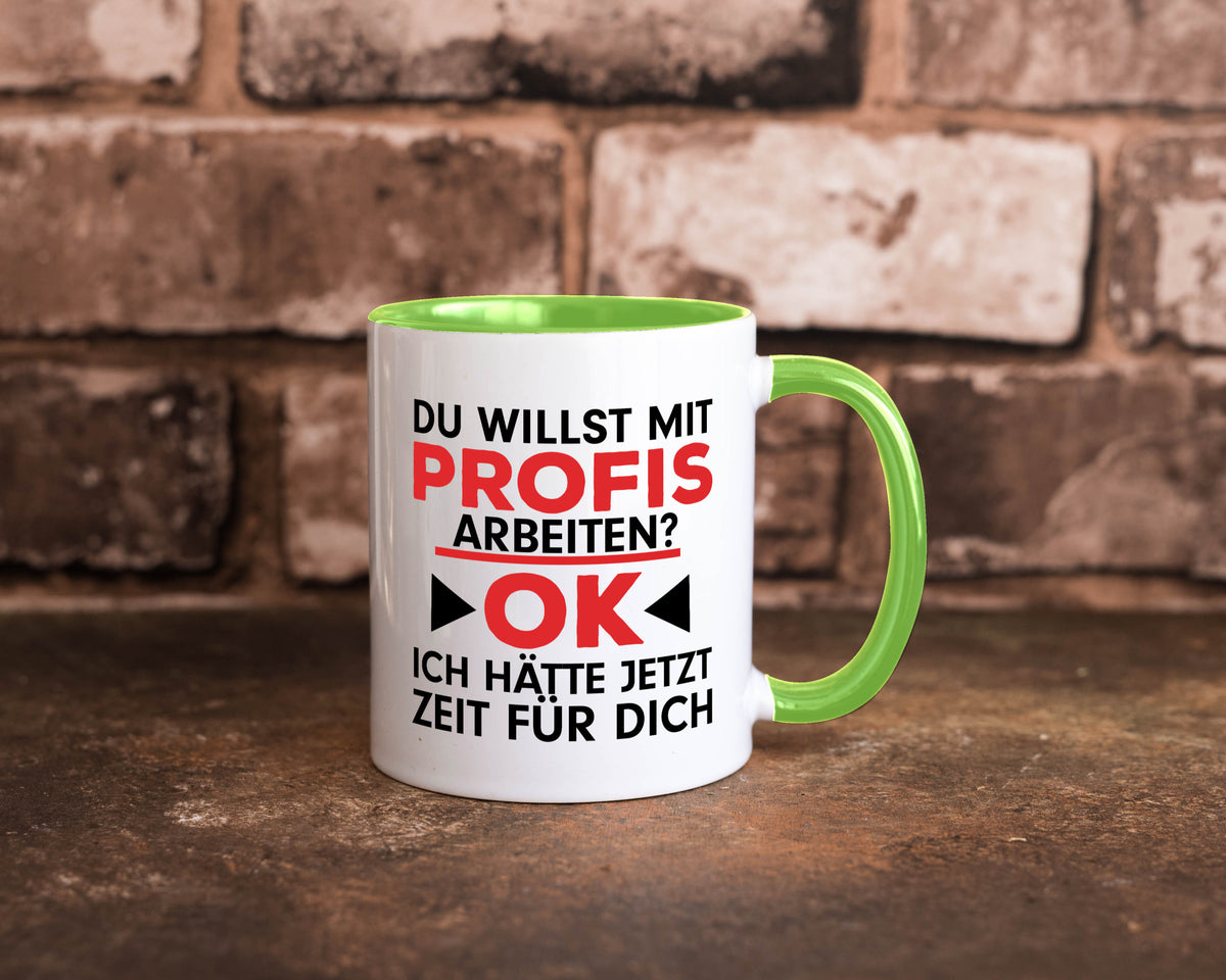 Profi Arbeiter | Arbeit Tasse mit Profis Beruf Geschenk Kollegen Büro lustiger