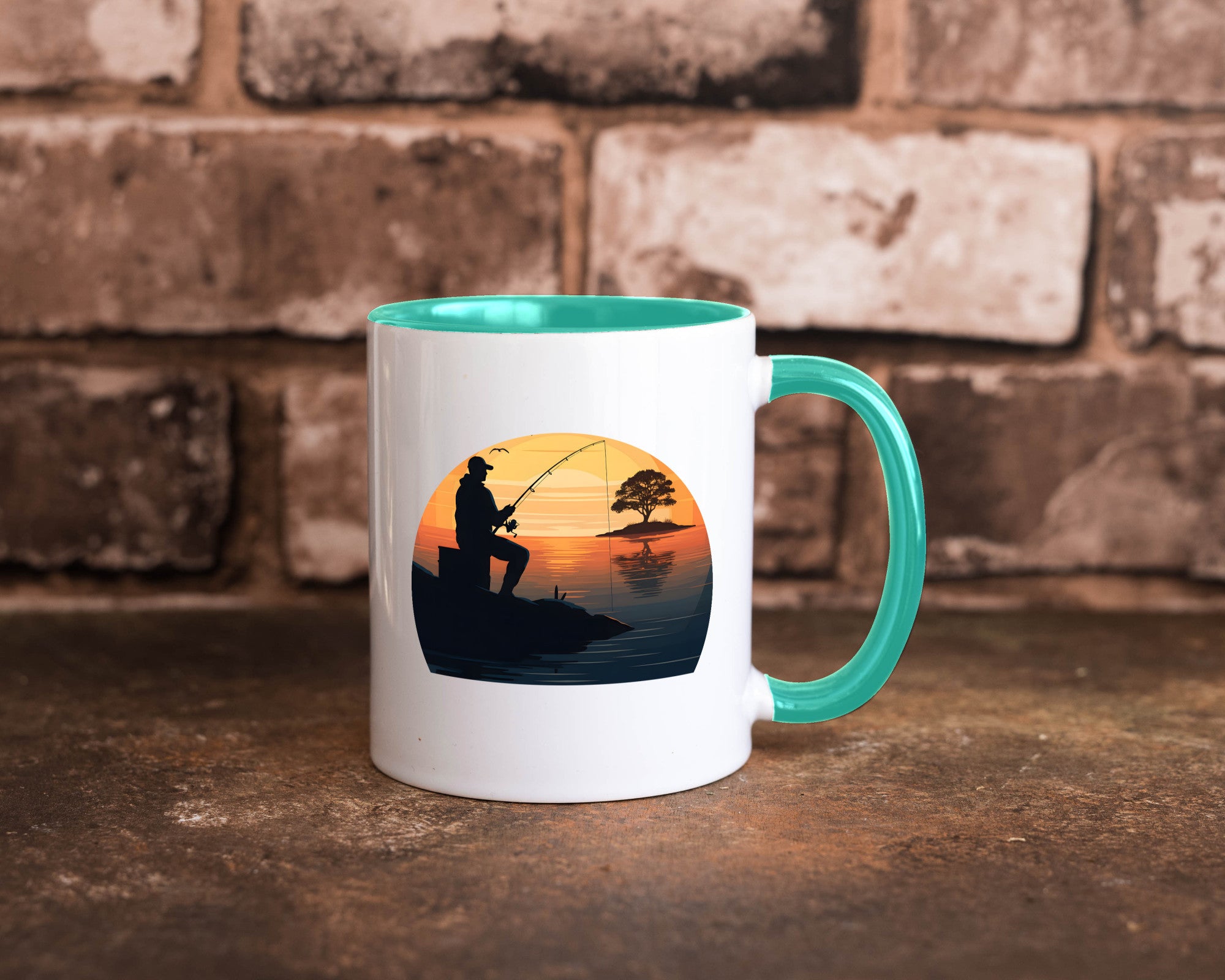Angler | Sonnenuntergang Fischer Fische Angeln v2 Geschenk Humor Geschenkidee