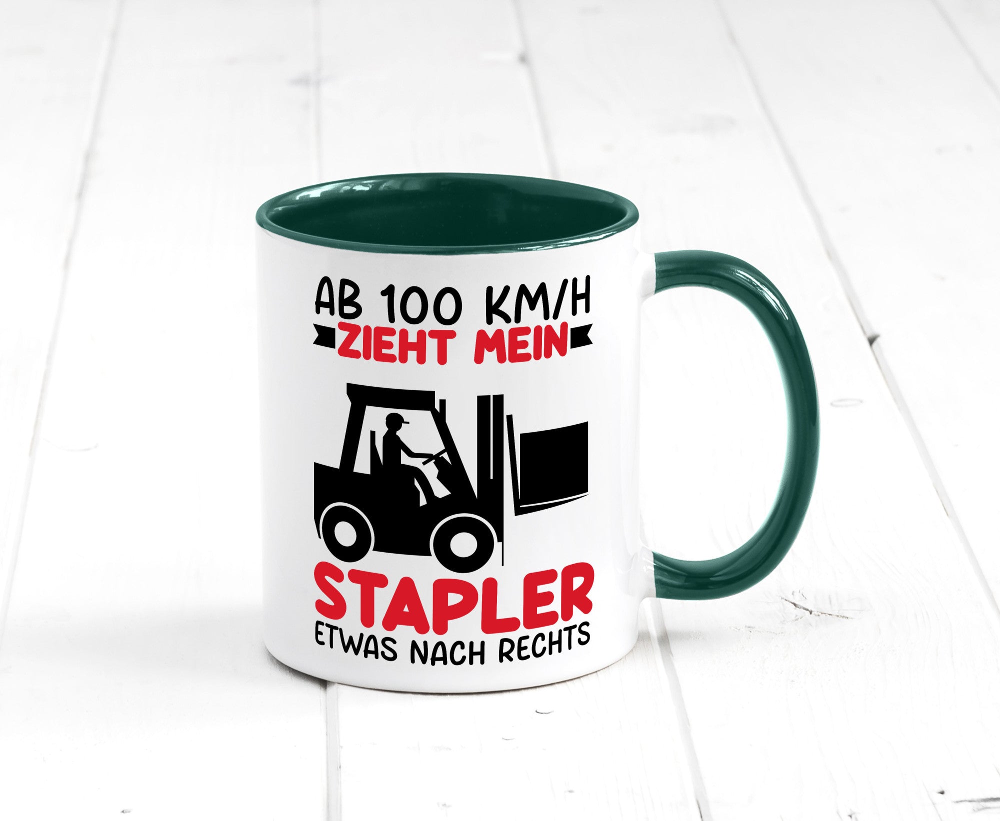 Stapler zieht nach Rechts | Staplerfahrer Arbeit Geschenkidee Kollegen Büro